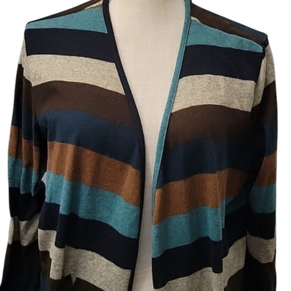Fyve Striped Open Front Cardigan - Picture 2 of 3